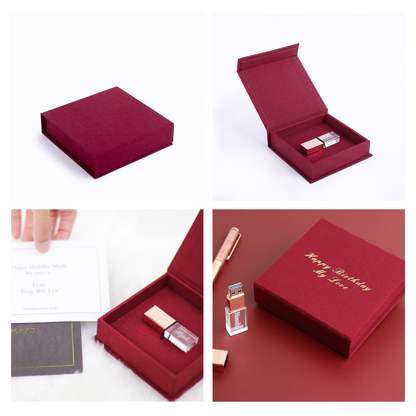 Crystal USB Flash Drive Linen Box
