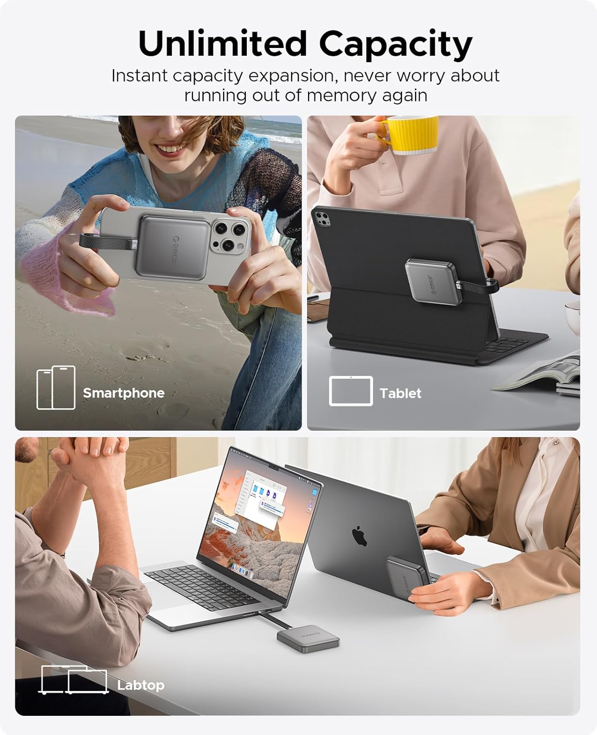 K20Mini ORI-CAO Magnetic External SSD for iPhone 15/16 Pro/Max – 2000MB/s, 4K ProRes HDR Recording & Storage