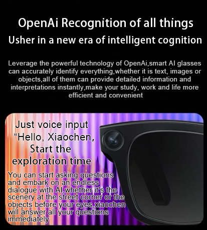 👓AI Smart Glasses – Speak, See, Record Smarter📷
