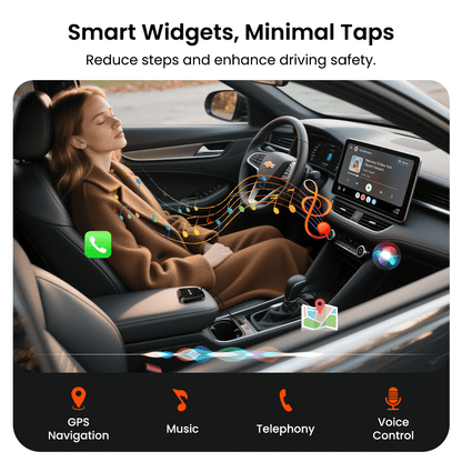 Homeshopaye GetPairr AI Box 2.0 (compatible with all cars ) , Android 13 ,8 Gb ram ,  128 Gb storage, Wireless | Carplay Android Auto 3 in 1