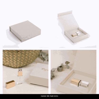 Crystal USB Flash Drive Linen Box