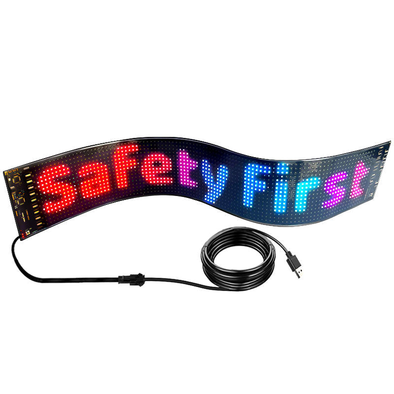 Smartuno | Customizable LED Display – 5V USB-Powered, Flexible & Bluetooth App-Controlled | Create Text, Patterns & Animations | Bright, Waterproof Sign for Cars, Shops, Parties & Bars