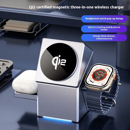 MagCube | 3-in-1 Wireless Charging Station (Qi2 Certified)