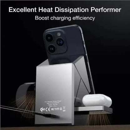 MagCube | 3-in-1 Wireless Charging Station (Qi2 Certified)