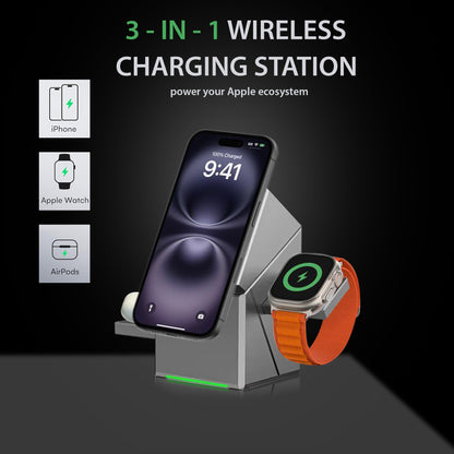 MagCube | 3-in-1 Wireless Charging Station (Qi2 Certified)