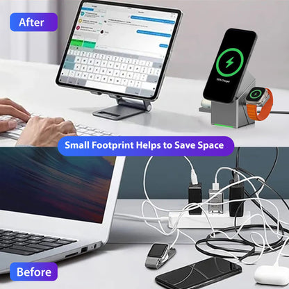 MagCube | 3-in-1 Wireless Charging Station (Qi2 Certified)