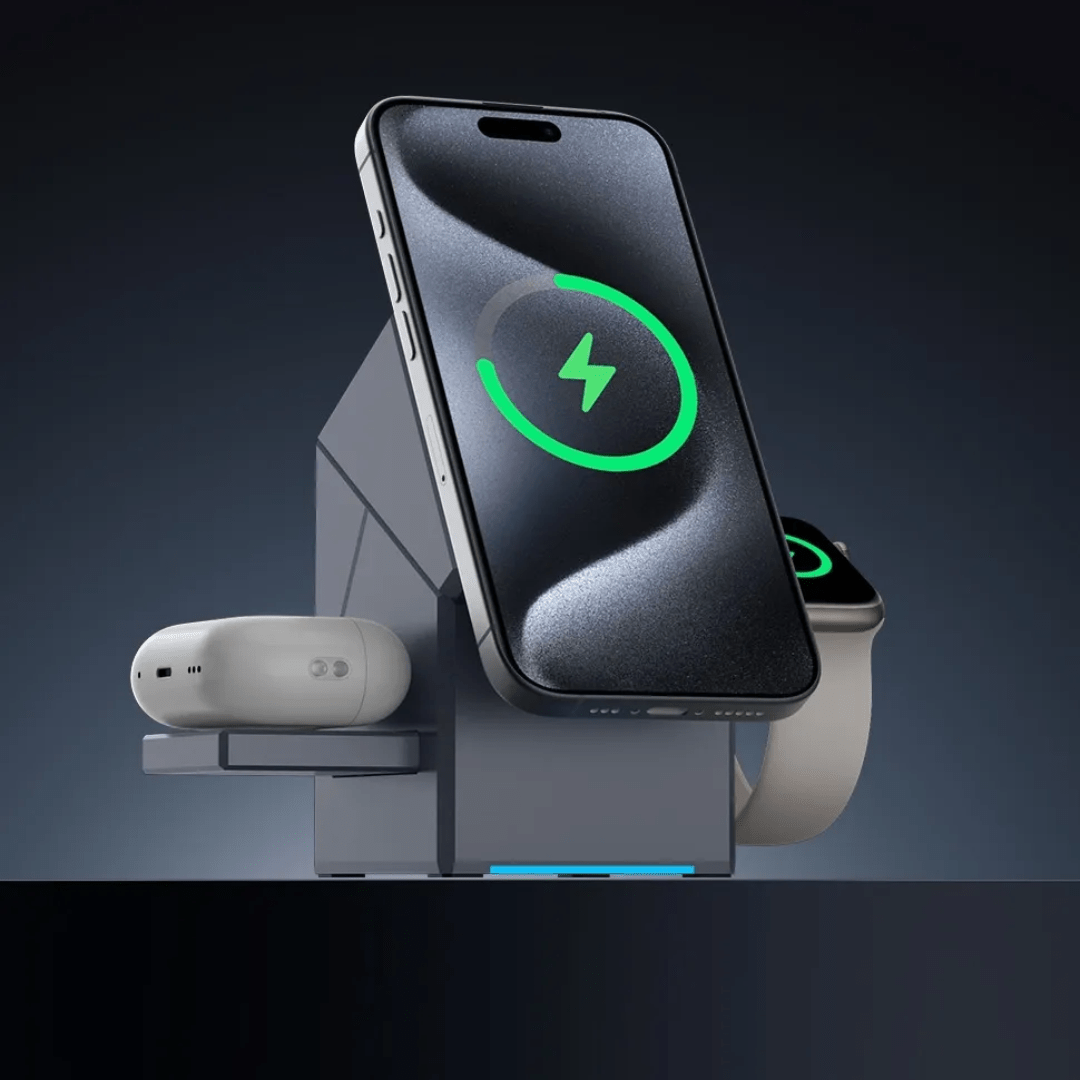 MagCube | 3-in-1 Wireless Charging Station (Qi2 Certified)