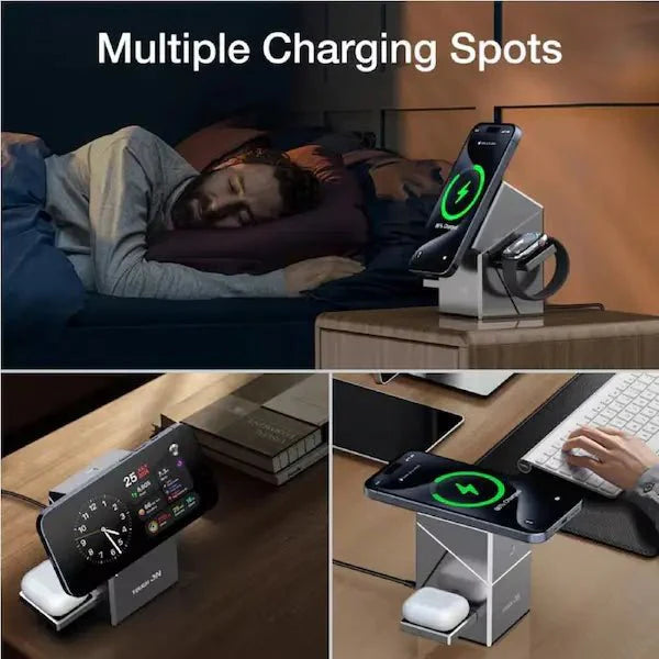 MagCube | 3-in-1 Wireless Charging Station (Qi2 Certified)