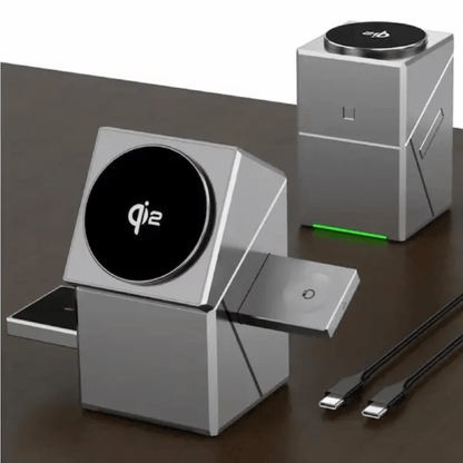 MagCube | 3-in-1 Wireless Charging Station (Qi2 Certified)
